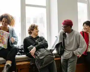 Students waiting for their class