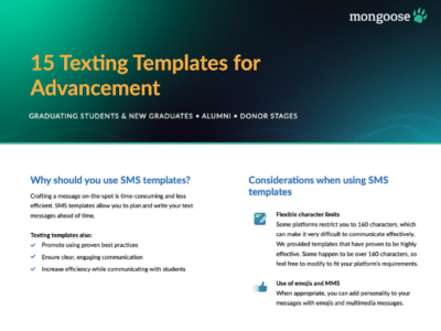 Texting Templates for Advancement