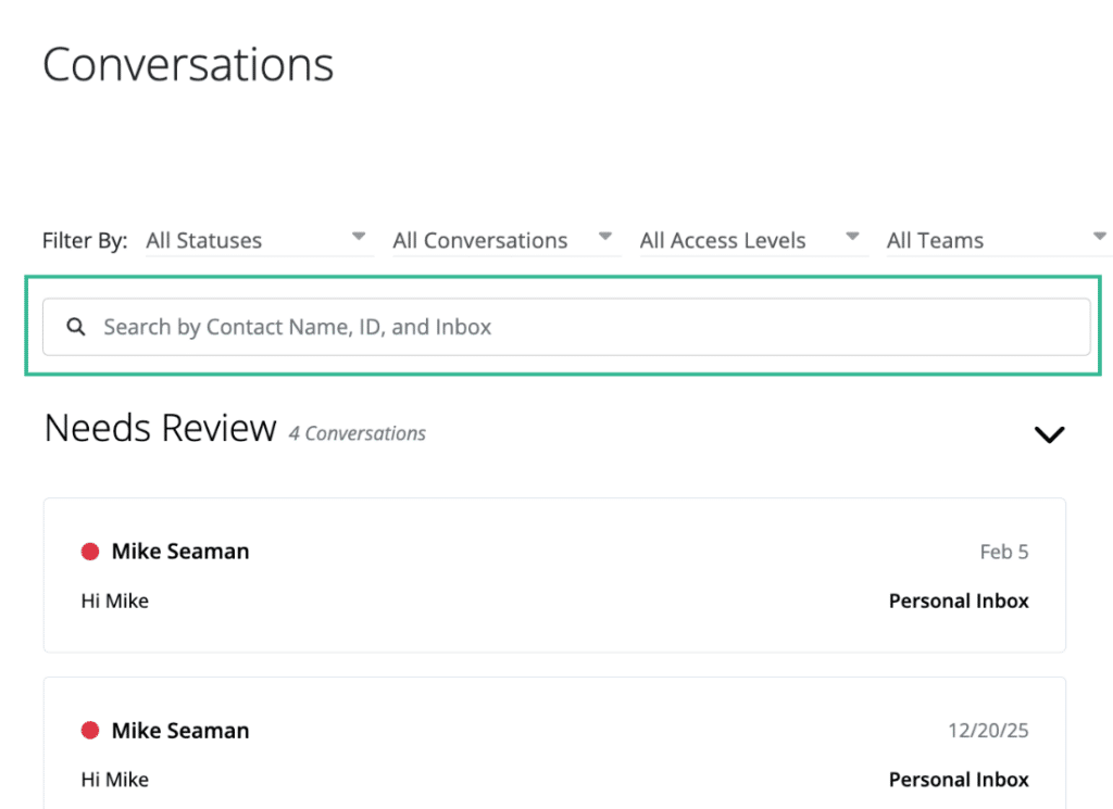 Mongoose Conversation Search