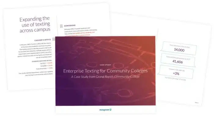 Enterprise Texting for Community Colleges - Landing Page